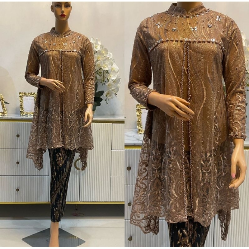 stelan kebaya tunik Aisyah Novie / kebaya rompi / kebaya pesta / kebaya modern / kebaya lamaran