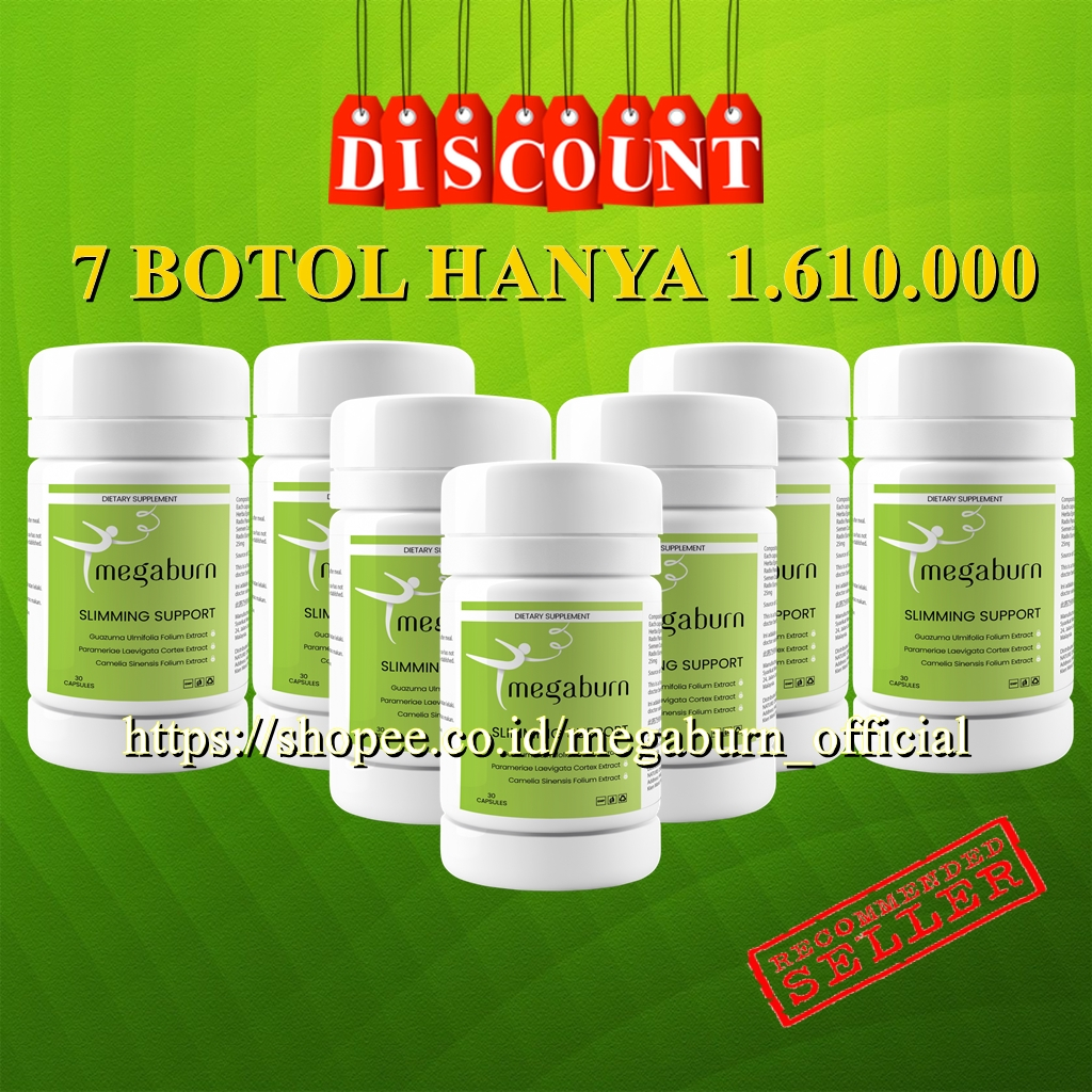 Paket 7 Botol Megaburn Slimming Capsul | Megaburn Official
