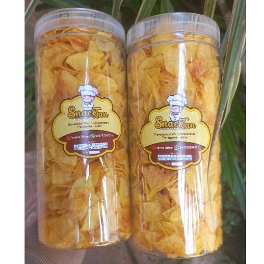 

2Xbtygneal Sakha Snack ) Kripik Kentang Original Asin,Cocok Untuk Lauk Sop, Soto Dan Bahan Balado