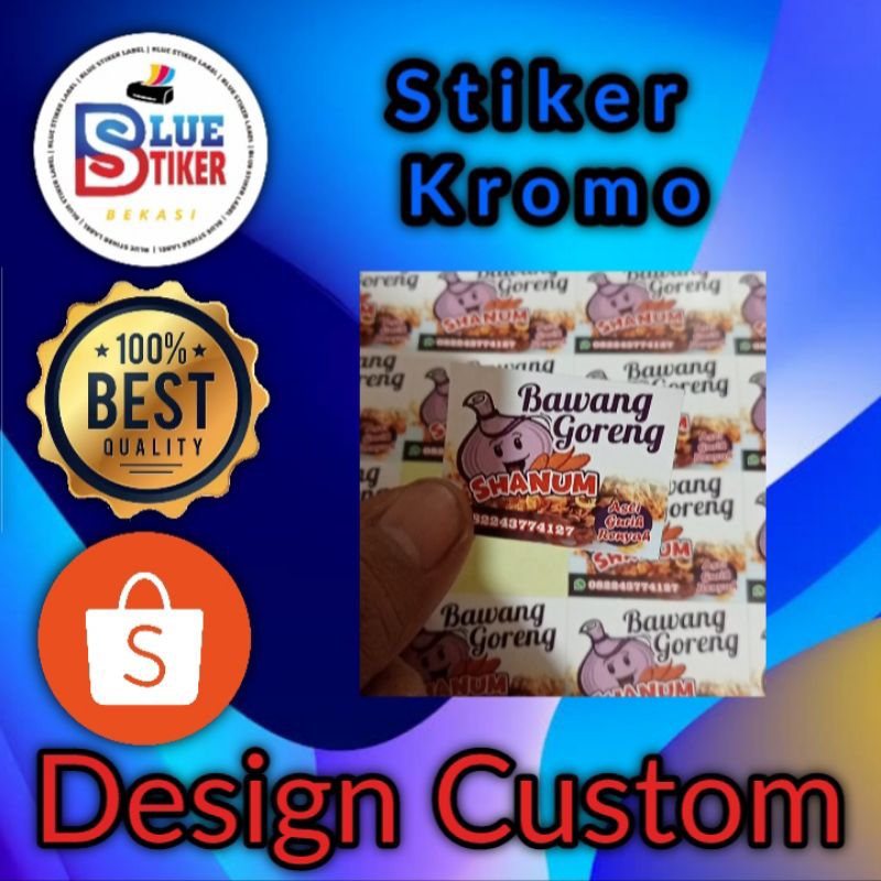 

CETAK STIKER KROMO / LABEL KROMO / STIKER LABEL / STIKER CUSTOM / STIKER / KROMO