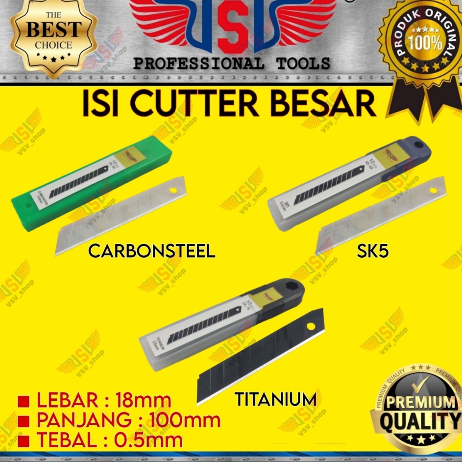 

Diskon Promo Isi Cutter Besar 18mm Refill Pisau Cutter Besar Isi Ulang Cutter L-500 ➜♪✲❊