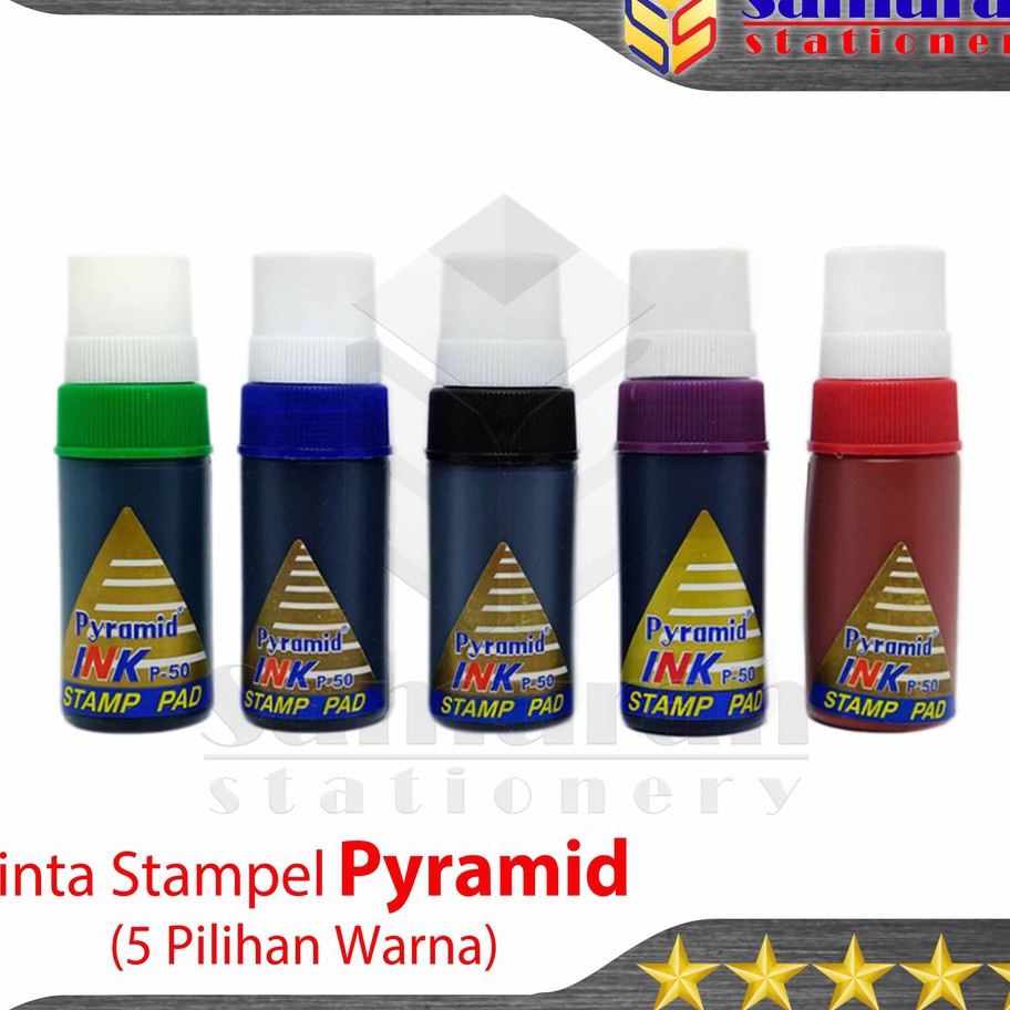 

Bayar Di Tempat Isi ulang Tinta Bak Stampel Piramid / Refill Stamp Pad Ink Pyramid 50 cc 5 warna / Tinta Cap Model Terkini