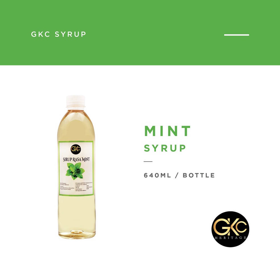 

[BYK71] Sirup Mint / Mint Syrup Minuman GKC Heritage 640 ml (Import Quality) ✹Terlaris