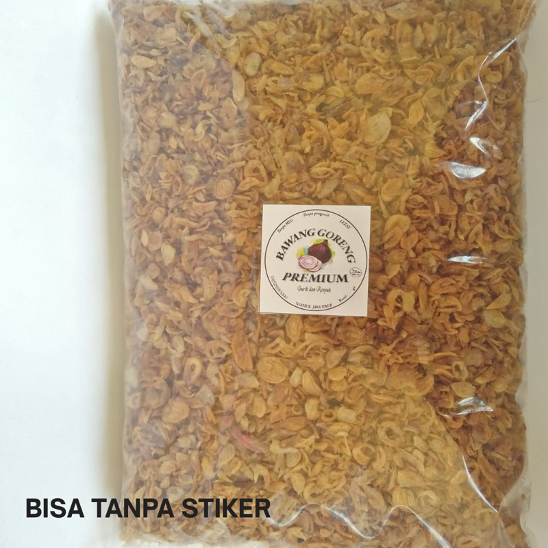 

BRAMBANG GORENG / BAWANG GORENG PREMIUM 1 KG MURAH, GURIH, RENYAH, HIGIENIS & TANPA KULIT
