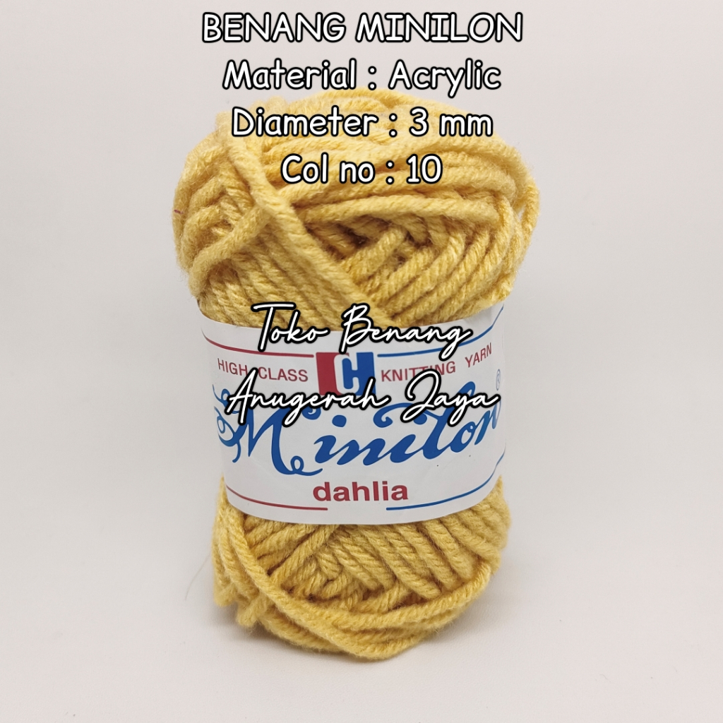 Benang Rajut Karpet / Benang Wol Besar / Benang Rajut Minilon No 10