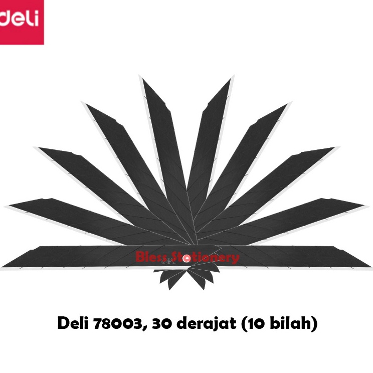 

Terlaris Deli isi cutter 30 derajat HITAM isi ulang cuter runcing HITAM BLACK 30 Degree Cutter Blade Refill ☍✭✽