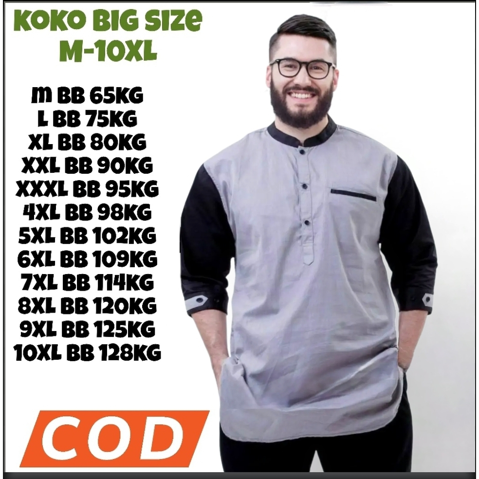 BAJU KOKO KURTA RANDOM TERBARU UKURAN LENGKAP S sd 12XL MUAT 135KG