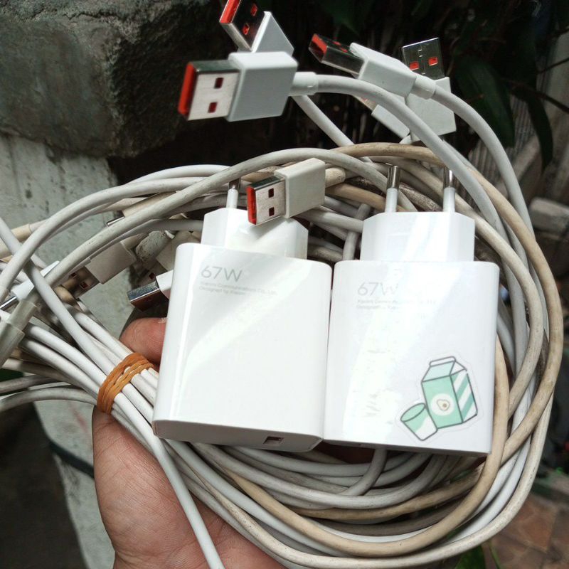 Charger Xiaomi 67W bekas 11 pro poco F4 11T dll original bawaan hapee copotan turbo