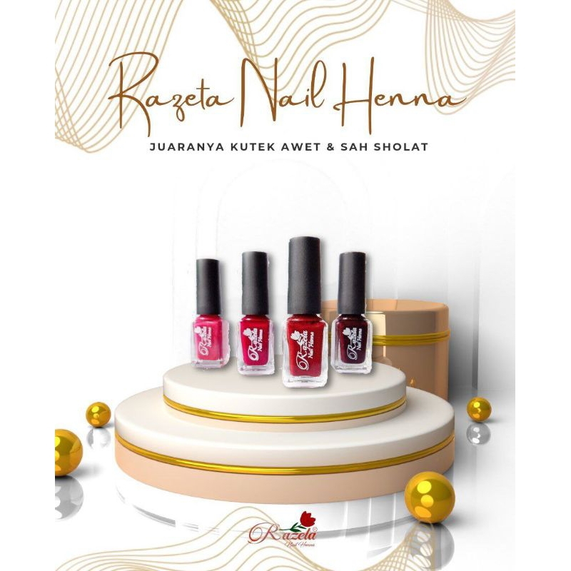 (Master stokis) Razeta Nail Henna termurah. Razeta kutek Henna. Razeta Henna kuku