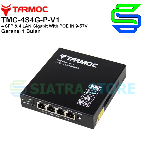 Ethernet Fiber Switch 4 SFP 4 LAN Gigabit | Media Converter FO