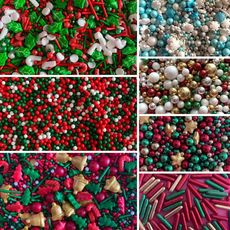 

20gr springkle edible trimit import special Christmas cake decoration repack murah/ springkle natal murah impor