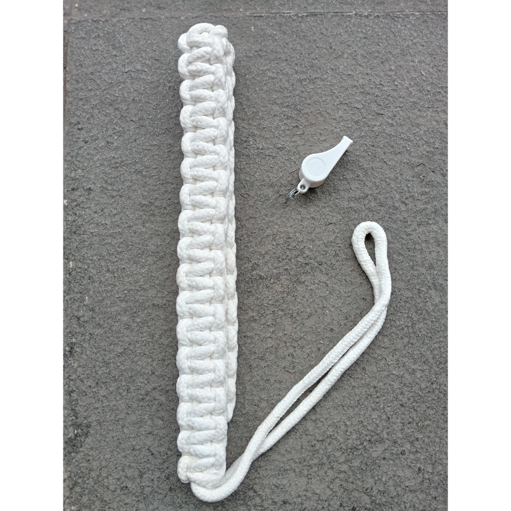 Tali Kur Polri Hitam + Peluit Hitam- Kepang Besar  / Tali Kur Polri Putih + Peluit Putih - Kepang Be