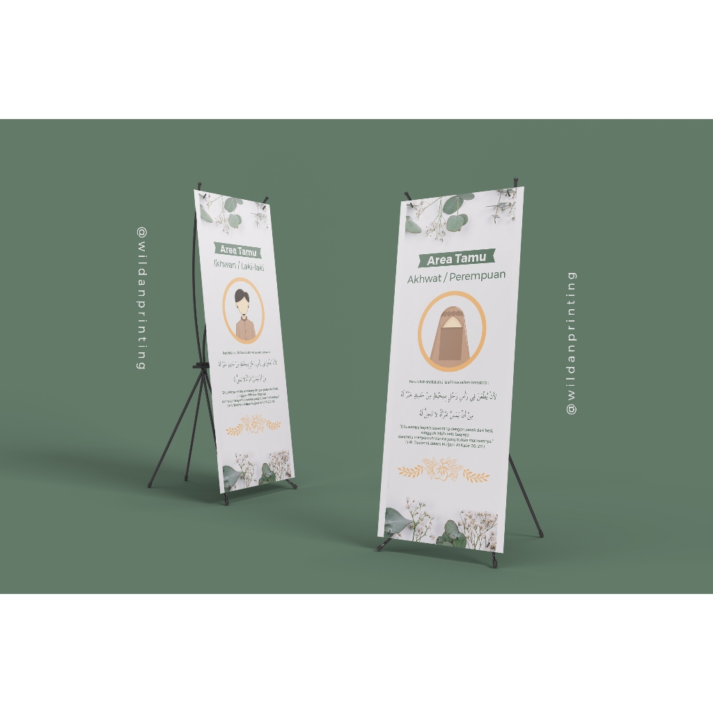 Stand Banner / X Banner / Banner Pernikahan Syar'i