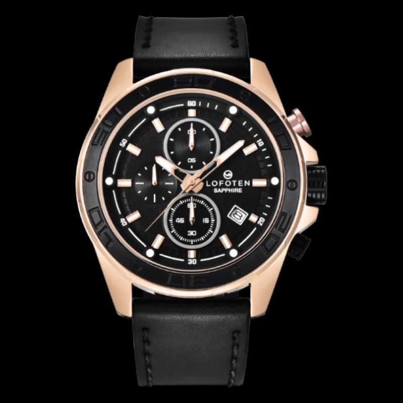 LOFOTEN 6511 Jam tangan Pria Analog Rubber kaca Sapphire original