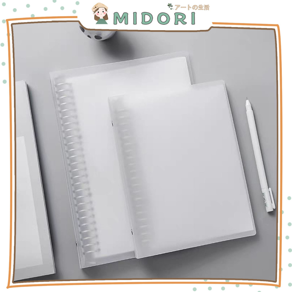 

[MIDORI] Buku Binder A5 DOVE TRANSPARANT 20 RING Cover Binder Matte Notebook - E0054