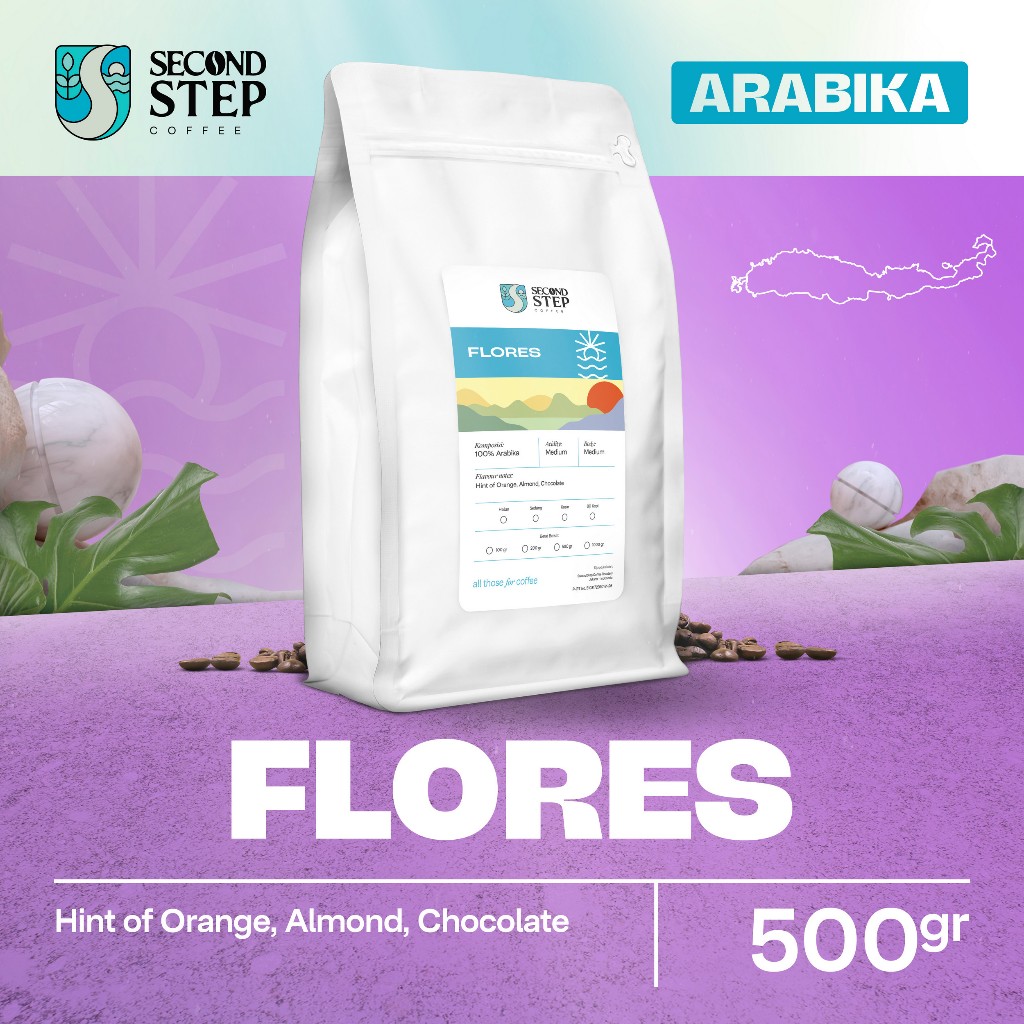 

Biji Bubuk Kopi Arabika Flores Bajawa Arabica Coffee Roast Beans 500gr