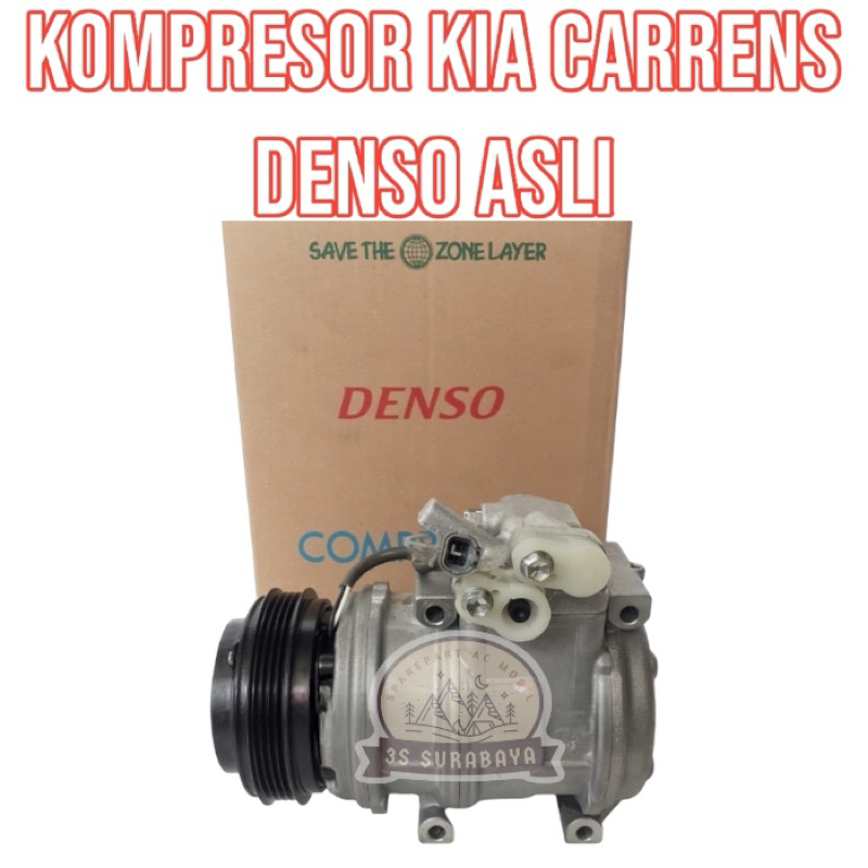 Kompresor Kia Carrens Denso Asli Lengkap Tinggal Pasang Ac Mobil (Baru/New)