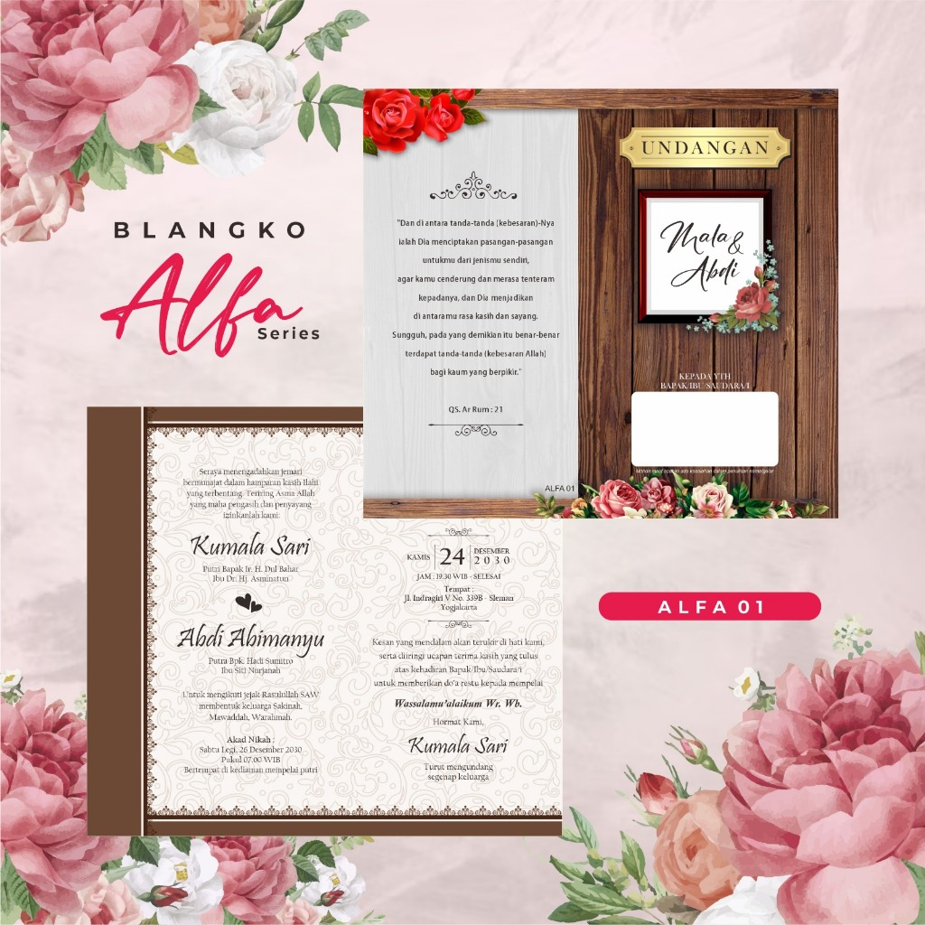 Cetak Undangan Sehari Jadi ALFA 01 - 10