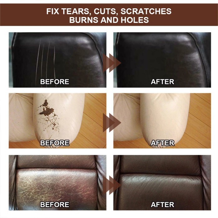 Leather Lux Gel Repair Magic Cream Krim Dempul Reparasi Vinyl Kursi Jok Sofa Sepatu Jaket Kulit