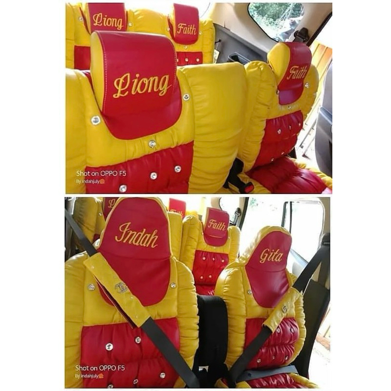 Sarung Jok Mobil Karakter Logo Avanza Xenia Sigra Calya Inova Fortuner Rush Terios Dll