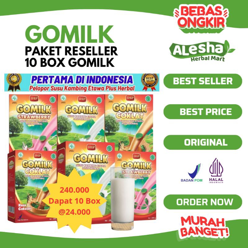 

( PAKET RESELLER GOMILK ) GOMILK Susu Kambing Etawa Plus Herbal Grosir Gomilk Murah Original | Paket Join Gomilk Paket Join Bisnis Gomilk Paket Join Bisnis Bariklana Insan Herba