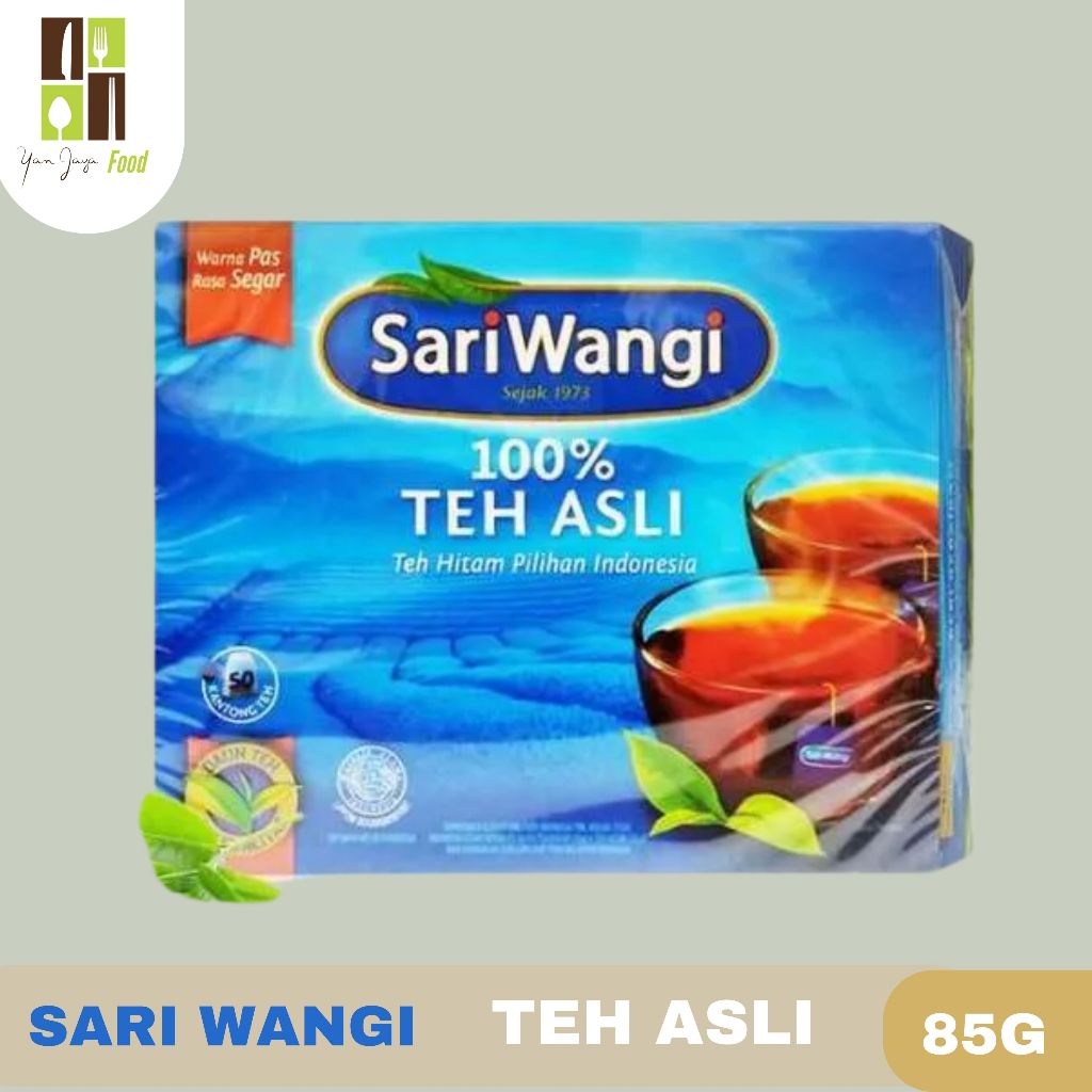 

Sari Wangi 100% Teh Asli / Teh Celup / Teh hitam Pilihan 85g Box [ Isi 50 ]