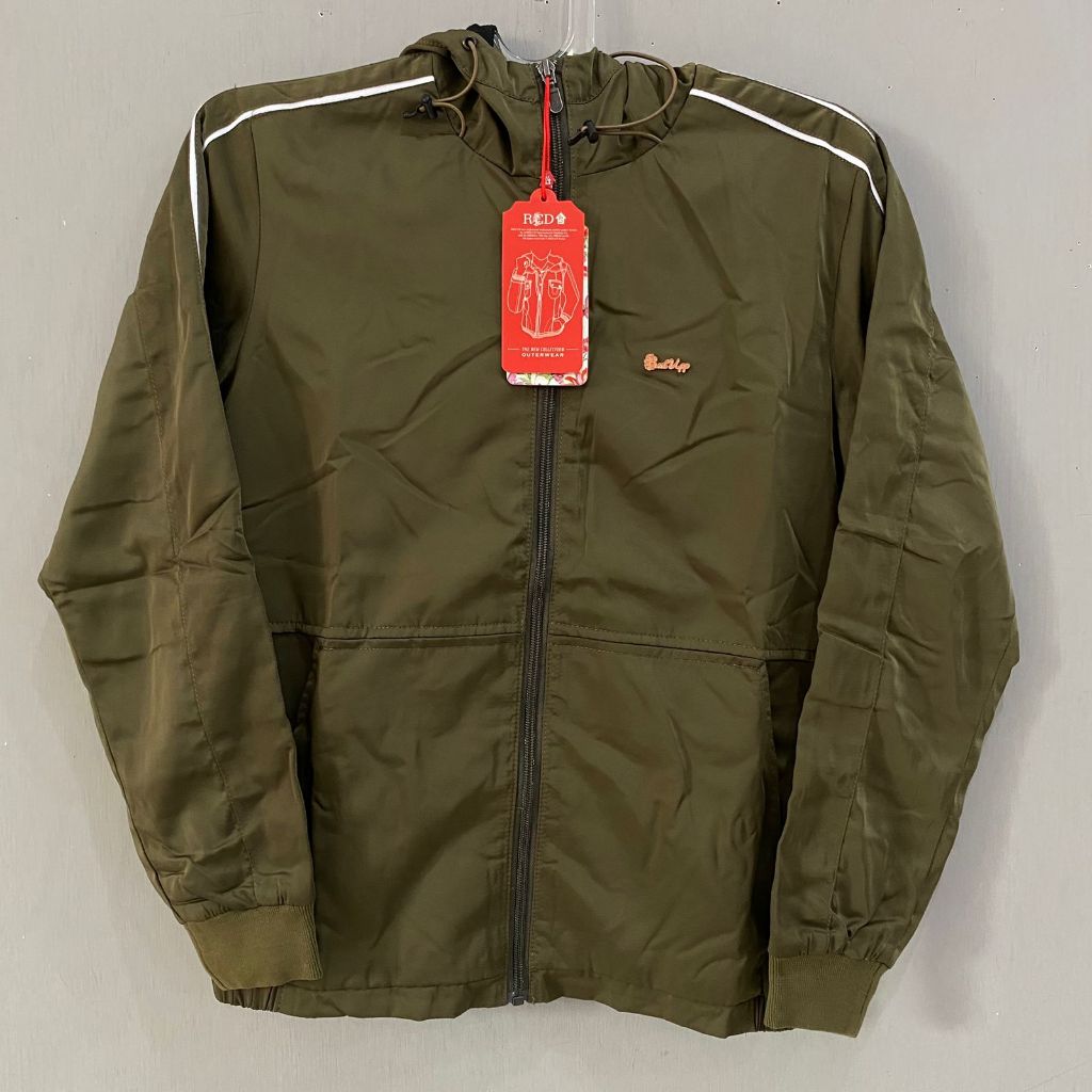 JAKET BOOMBER WANITA RED UP OLIVE 8933