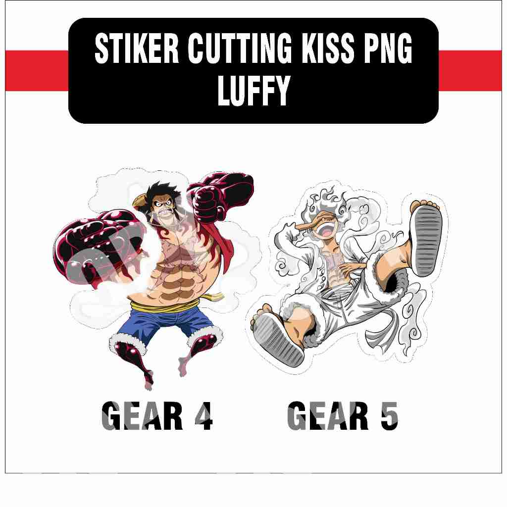 

STIKER CUTTING KISS GEAR LUFFY ( DIJUAL PER PCS ) UKURAN 15X16CM