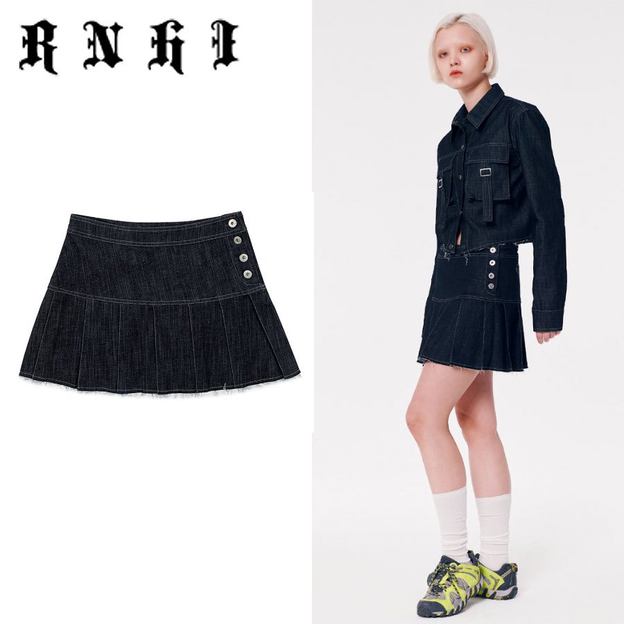 Rok denim lipit Non-Fade [running high]