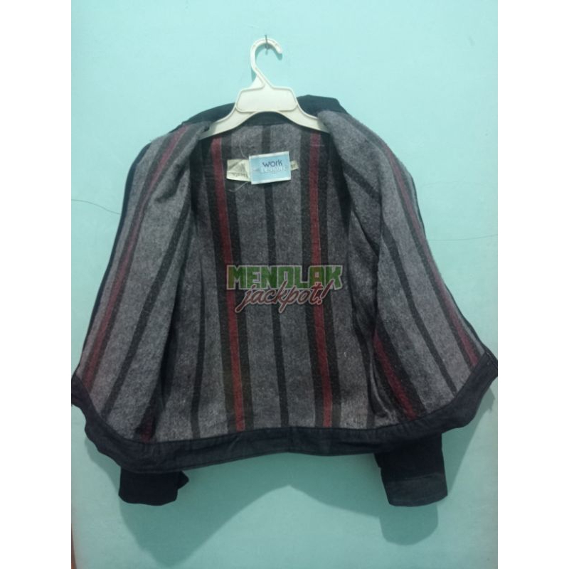 vintage sears work leisure jacket raw denim kaku tebal (alternatif carhartt)