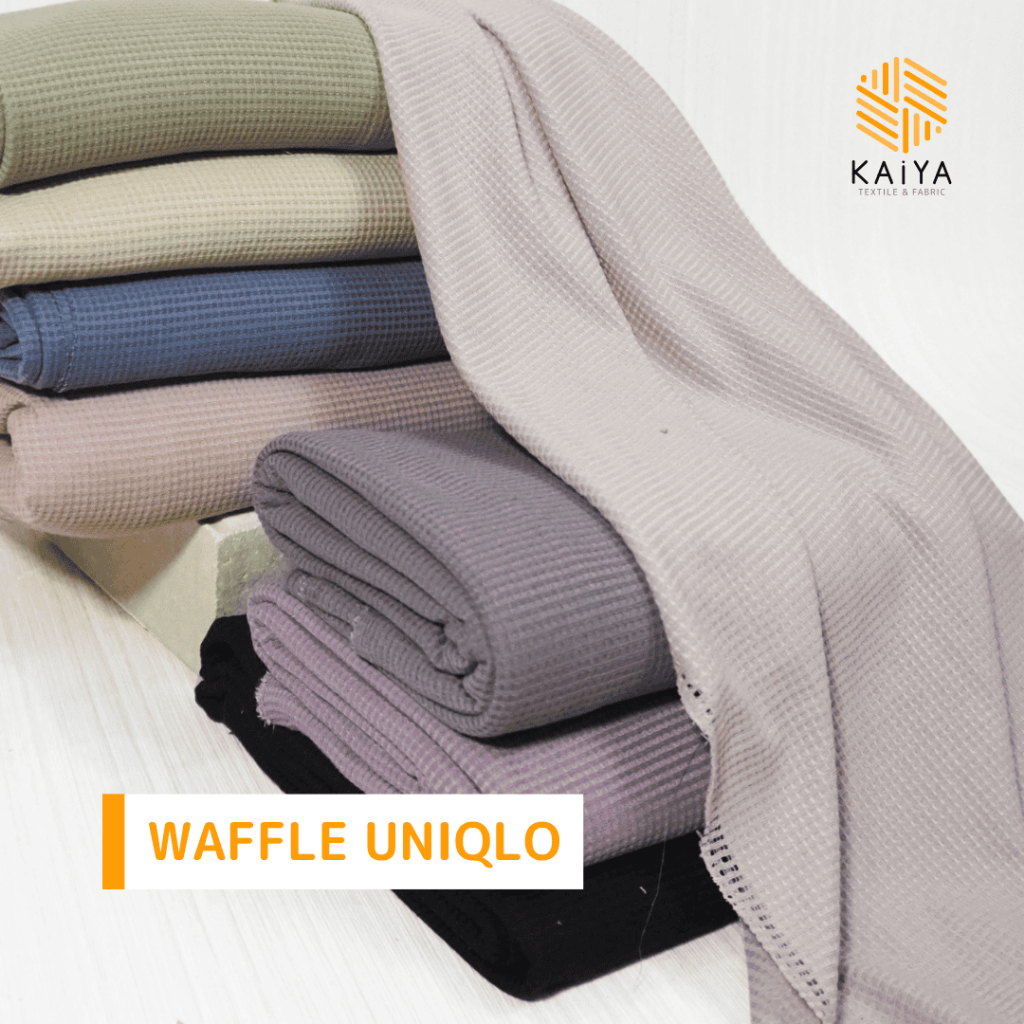 1 Rol Bahan Kain Knit Waffle Uniqlo ± 26 kg