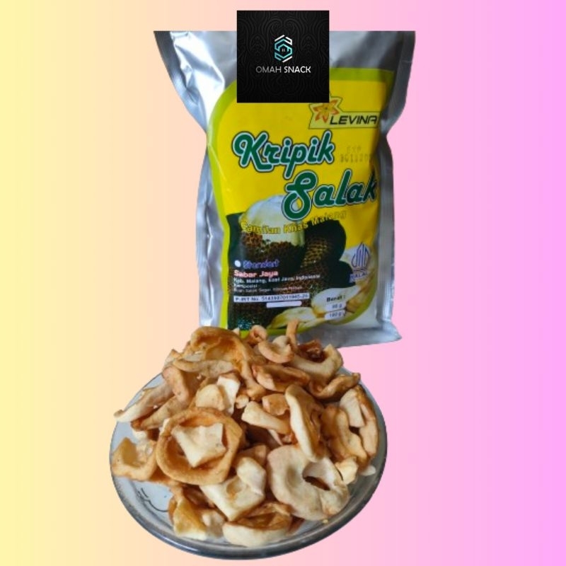 

SNACK KERIPIK BUAH SALAK STANDAR FRUITS CHIPS LEVINA 100 GRAM CAMILAN ENAK OLEH-OLEH BATU MALANG