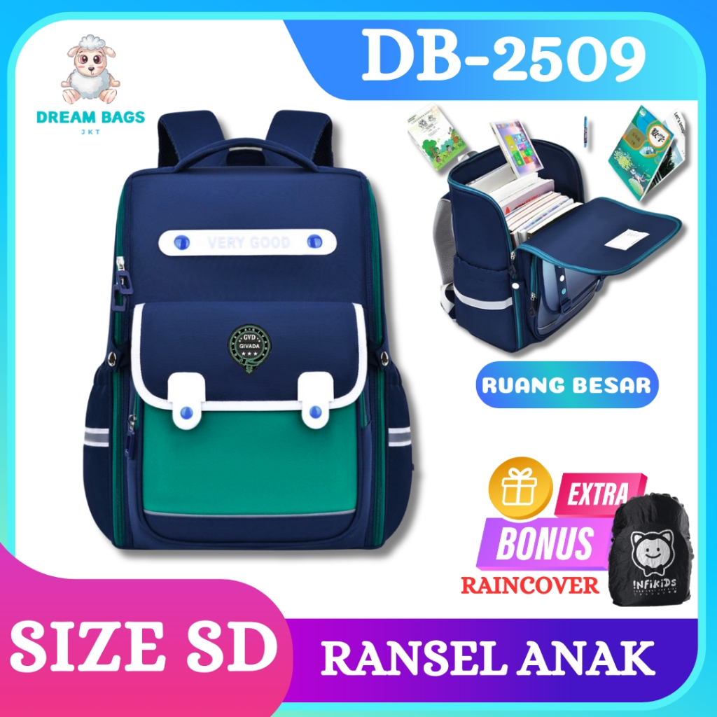 Tas Ransel Sekolah SD Anak Laki Laki Dream Bags DB-2509 Tas Anak Sekolah Terbaru - Alto - Smiggle