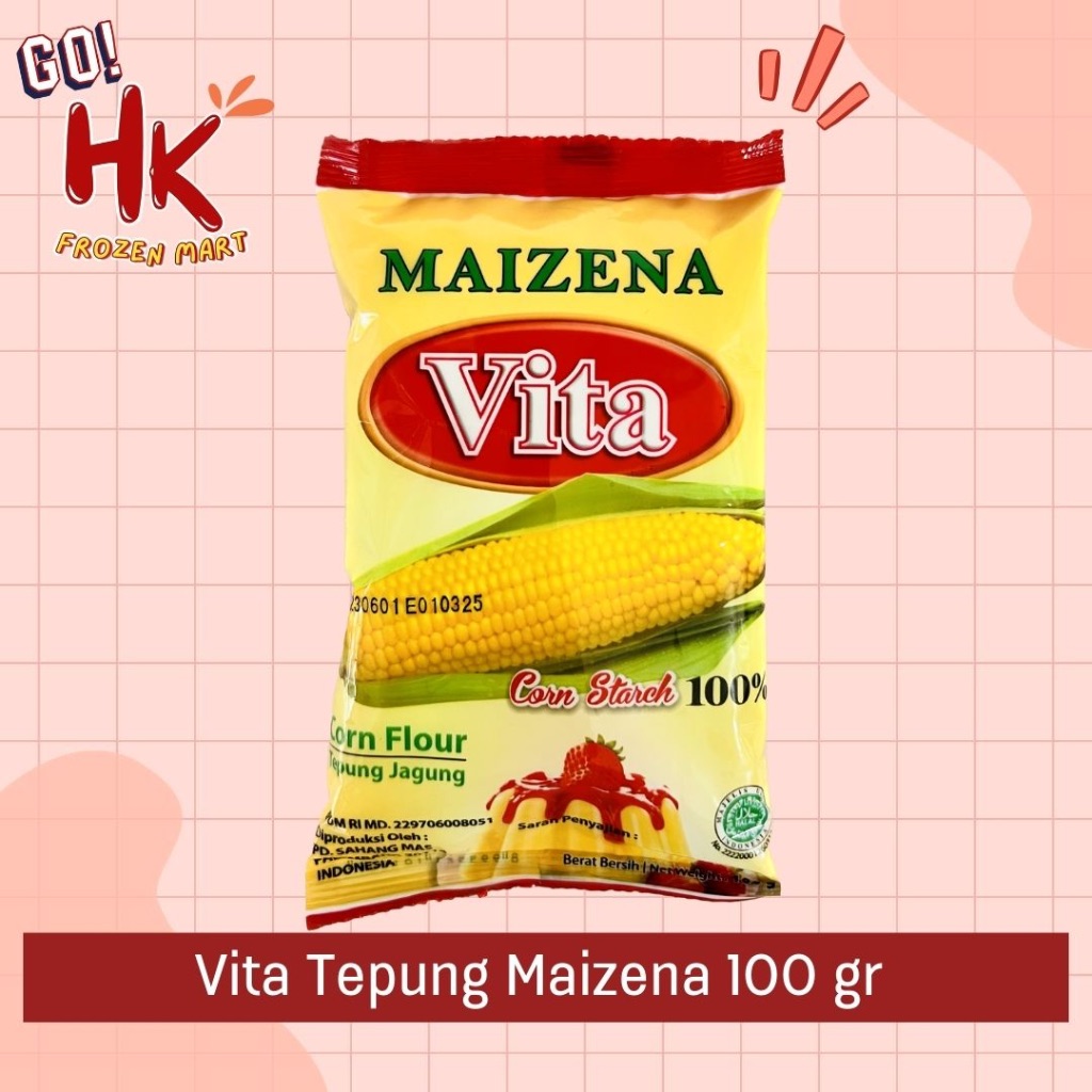 

Vita Tepung Maizena 100gr | corn starch tepung jagung maizenaku HK Frozen Mart