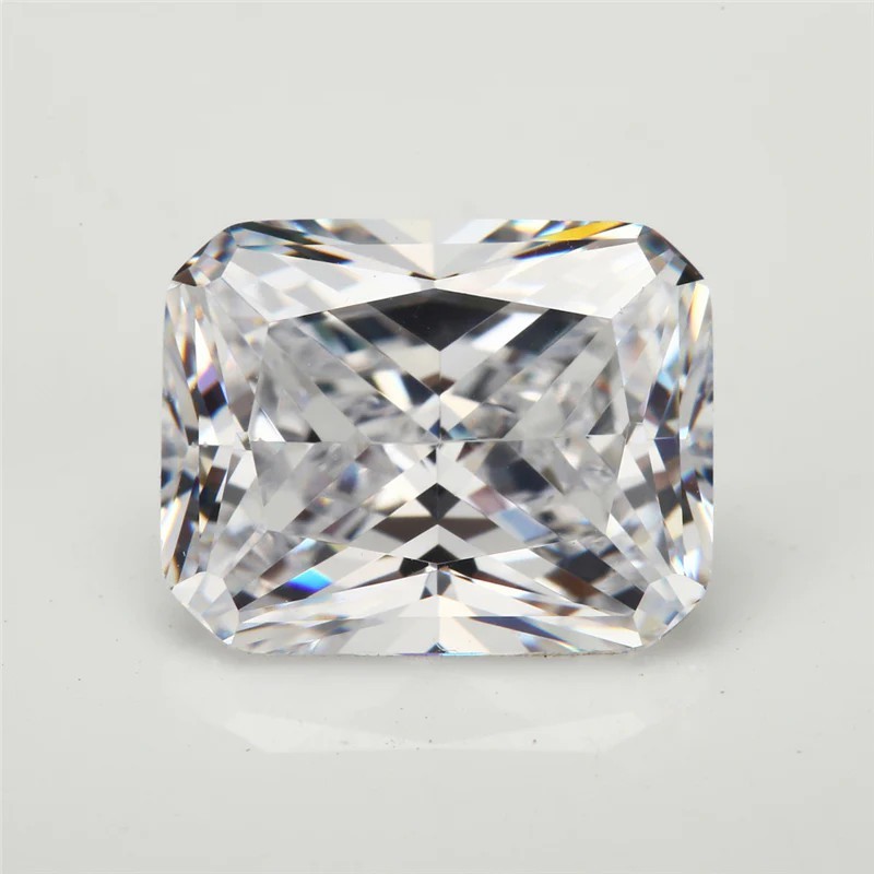 Batu Cubic Zirconia 5A (AAAAA) White Octagon Cut