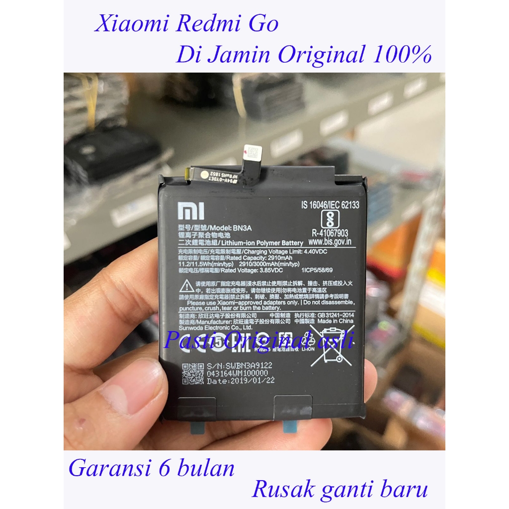 Baterai battery Redmi Go XIAOMI BN3A Redmi Go Original100%