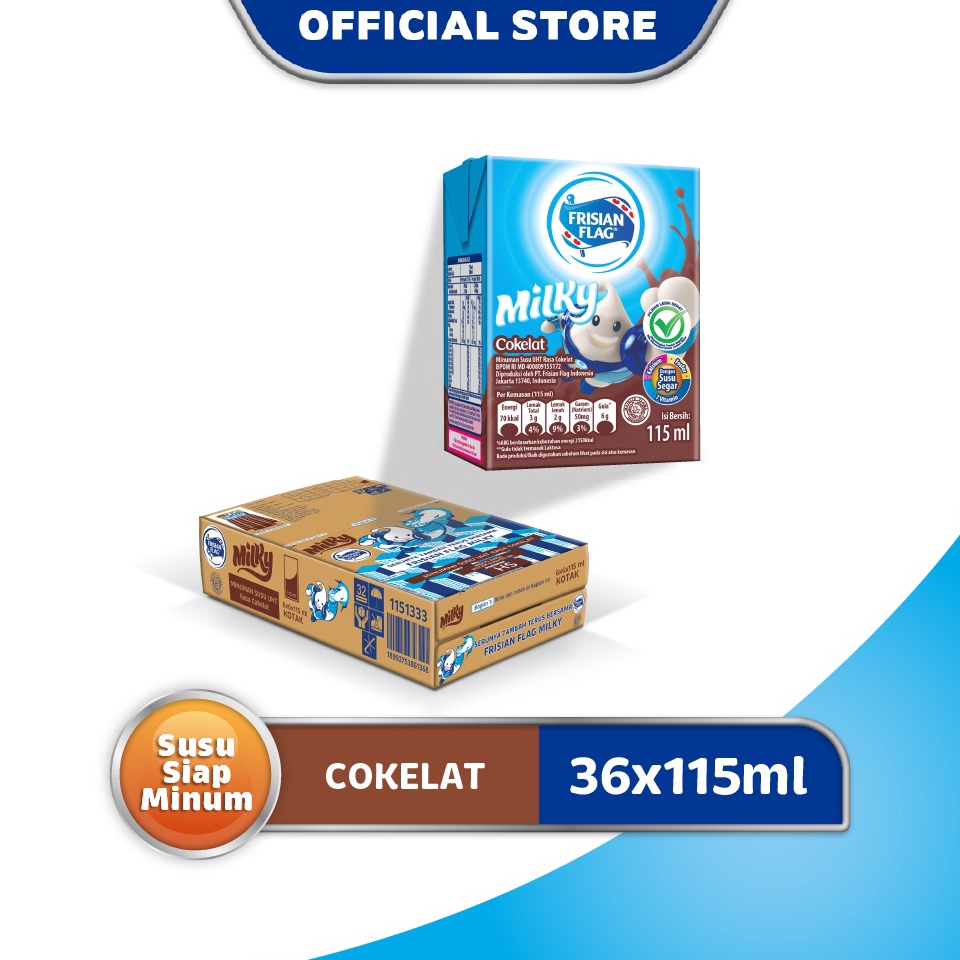 

[♛M7$] Frisian Flag UHT Milky Chocolate 115ml (36pcs) Multipack Diskon Spesial