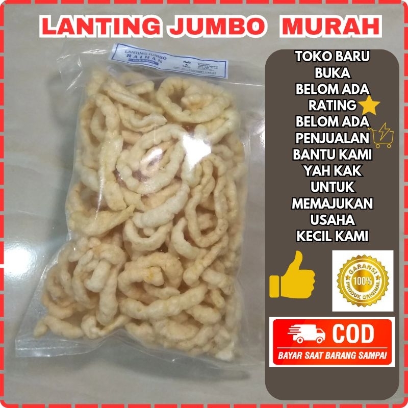 

Lanting klanting jumbo, Snack makanan ringan cemilan enak kerupuk lanting original oleh-oleh khas kebumen