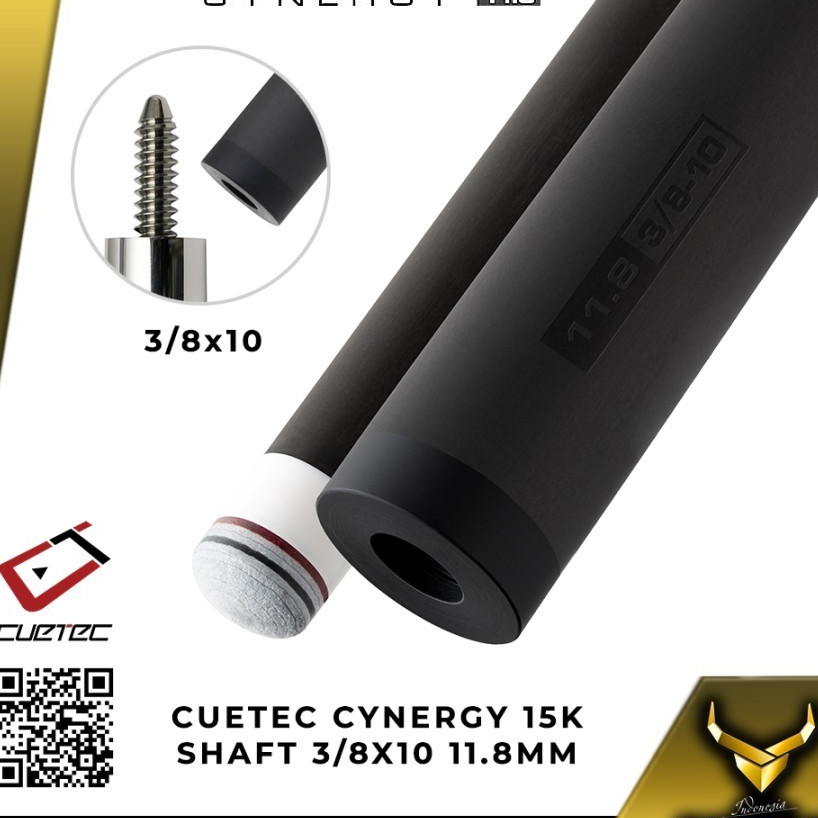 Cuetec Cynergy 15K shaft 11.8 mm (3/8×10) fit with Musashi Cue