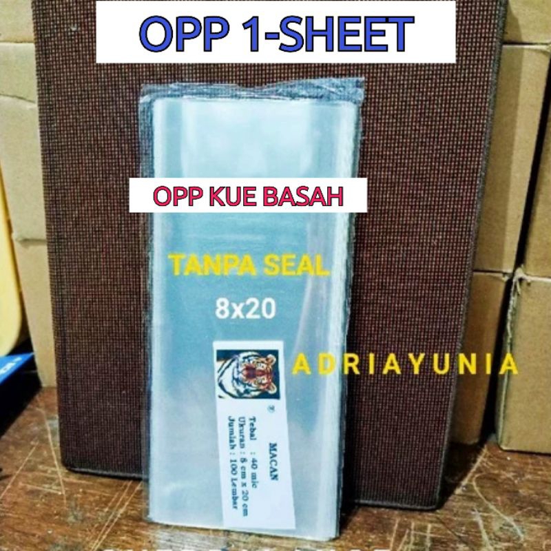 Plastik Opp 8 x 20 Kue Basah - Plastik Opp 8x20 Lembaran - Plastik Opp 8 x 20 Tanpa Lem