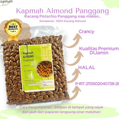 

[KODE EEWK9] KACANG ALMOND PANGGANG PREMIUM - ROASTED ALMOND