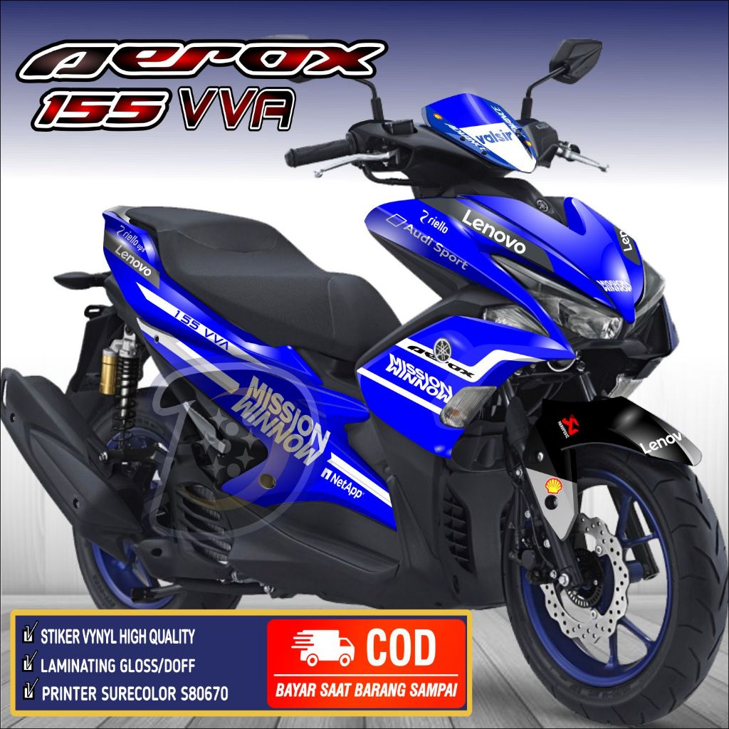 Decal Aerox 155 VVA Lama Striping AEROX 155 Lama Stiker Aerox 155 Old Mission