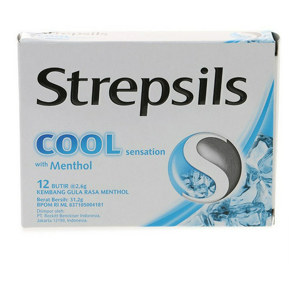 

STREPSILS PERMEN MENTHOL FLAVOUR 1 BOX ISI 2 SACHET @ 6 BUTIR