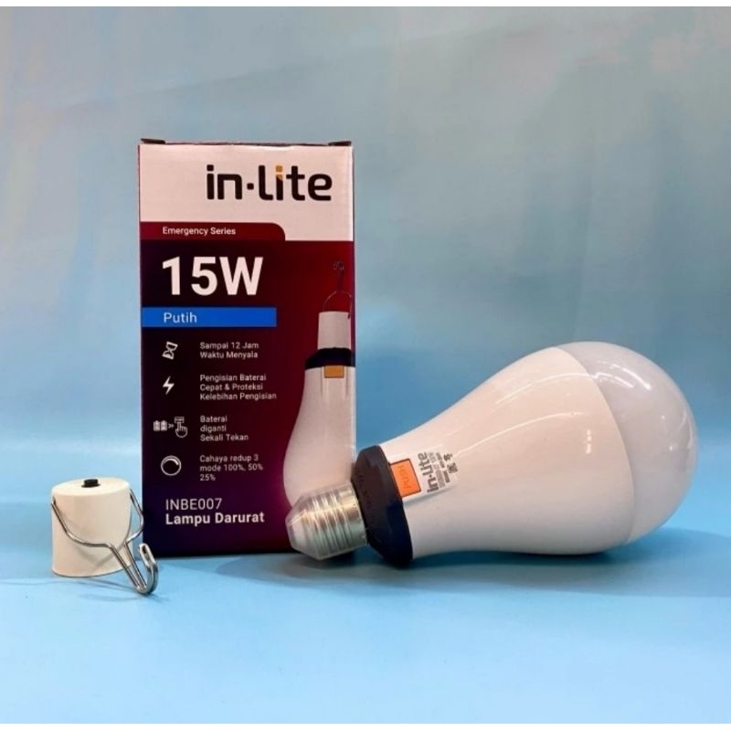 lampu led emergency in lite 15w 15 watt led emergency