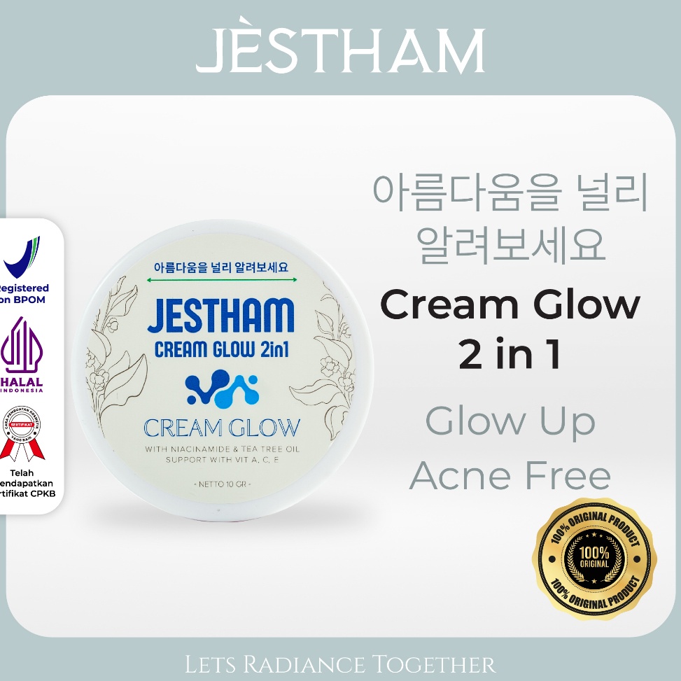 ↕ Jestham Cream Korea Glow 2in1 ➻Kirim Langsung
