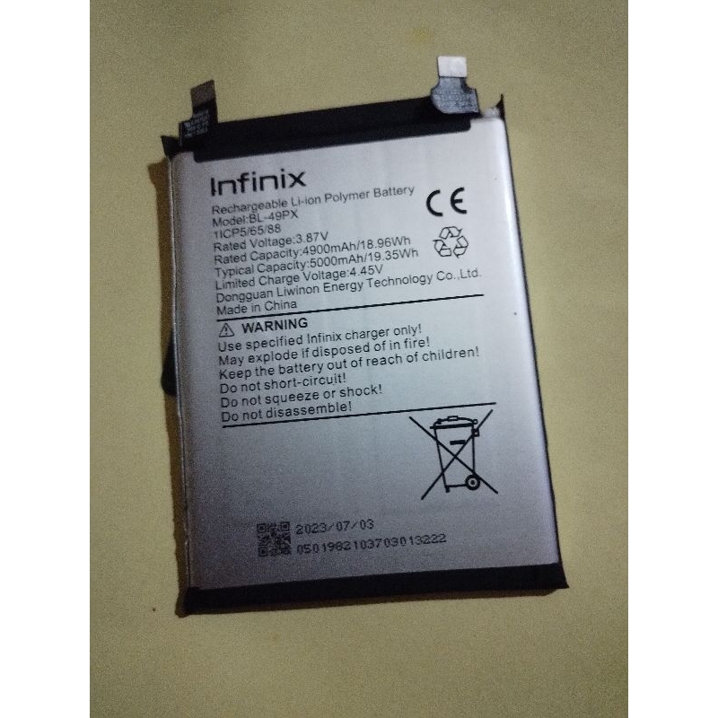 baterai infinik gt10 pro/infinix note 30 pro ory copotan