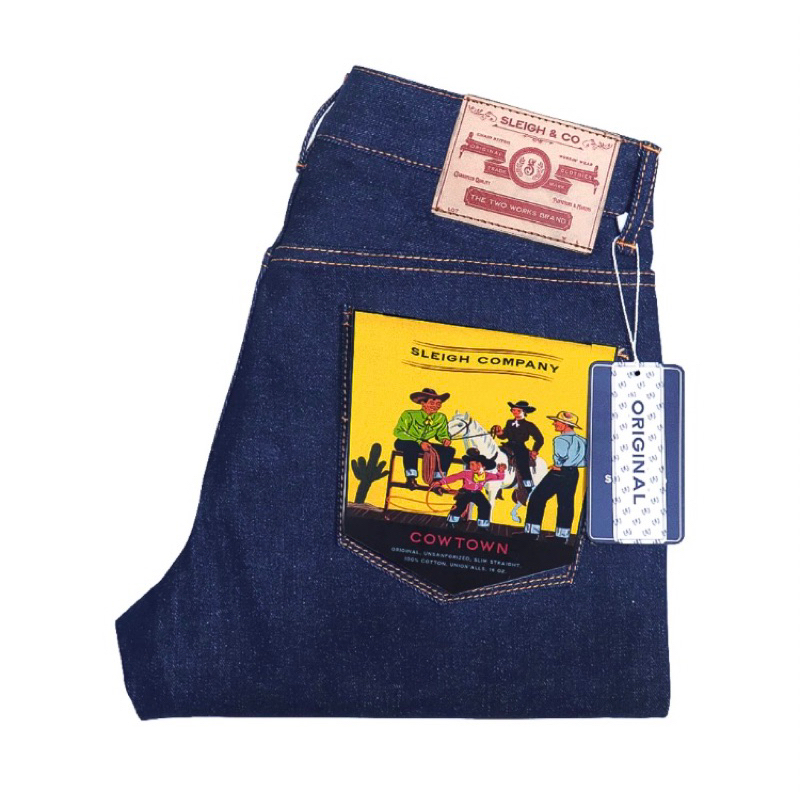 Sleigh Co - Cowtown 16oz Pants Denim Selvedge Accent - Blue Indigo-second