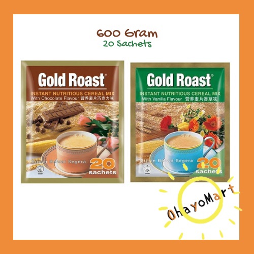 

Stok terbaru Gold Roast Vanilla / gold roast chocolate / sereal / cereal / sarapan sehat 600grm buruan