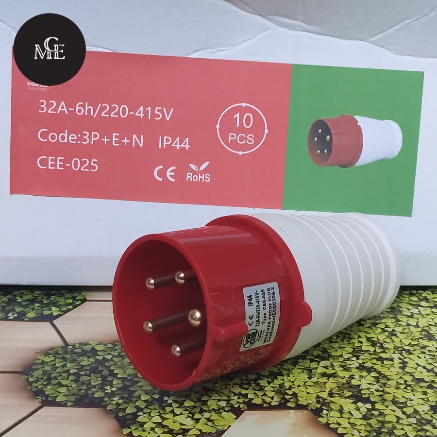 Industrial Plug VORGE Genset 5 Pin 32A 025 Model CEE Steker 5pin 32 A
