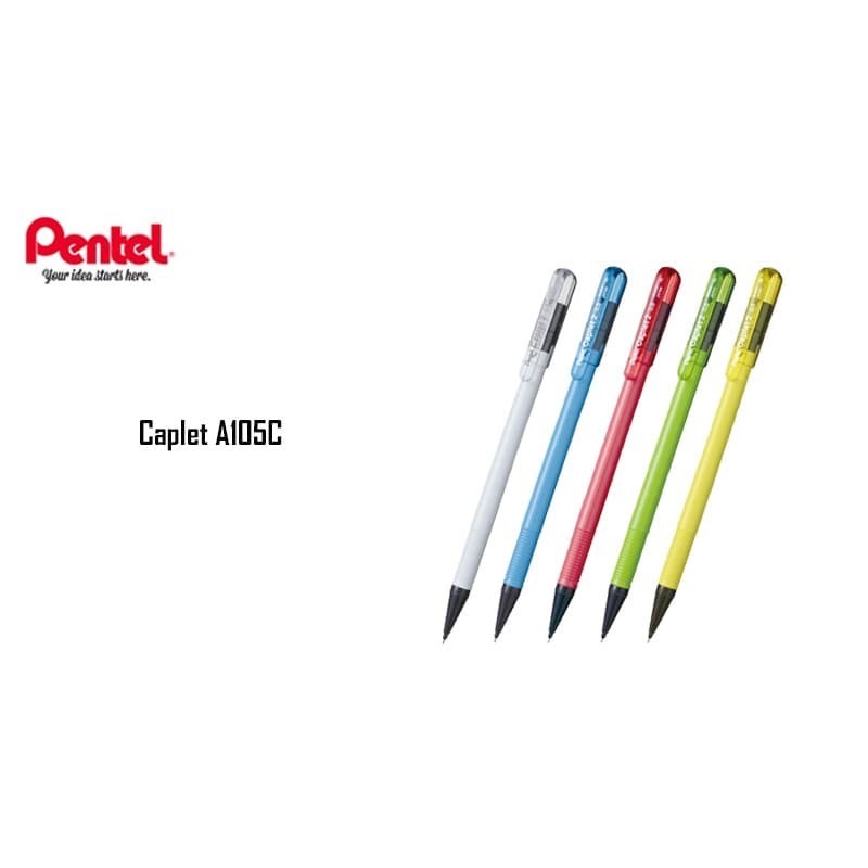 pensil mekanik caplet 0.5mm/ pensil mekanik murah/ pensil mekanik warna-warni/ pensil mekanik unik/ pensil mekanik pentel